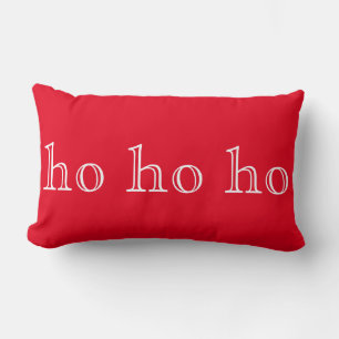 Coussin Rectangle Red White ho ho ho Joyeux Noël