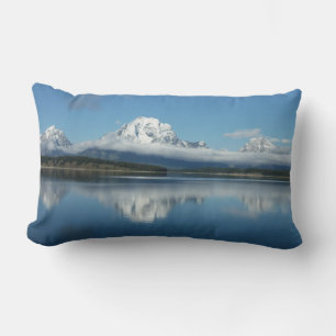 Coussin Rectangle Reflet du mont Moran dans le Grand Teton