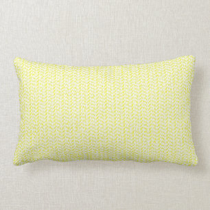 Coussin Rectangle Regard jaune crémeux de maille d'armure
