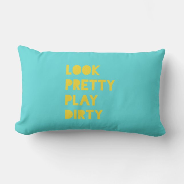 Coussin Rectangle Regardez Joli Jouer Dirty Moderne Devis tendance T (Recto)