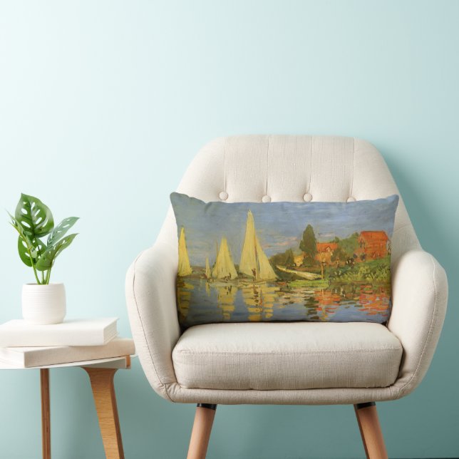 Coussin Rectangle Régate à Argenteuil par Claude Monet (Chaise)