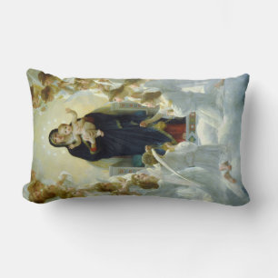 Coussin Rectangle Reine des Anges (par Bouguereau)