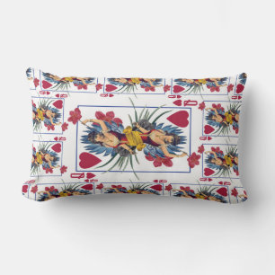 Coussin Rectangle Reine des cœurs et des fleurs