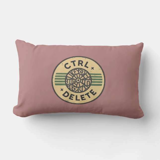 Coussin Rectangle "Réinitialisez votre journée avec CTRL + ALT + SUP (Recto)