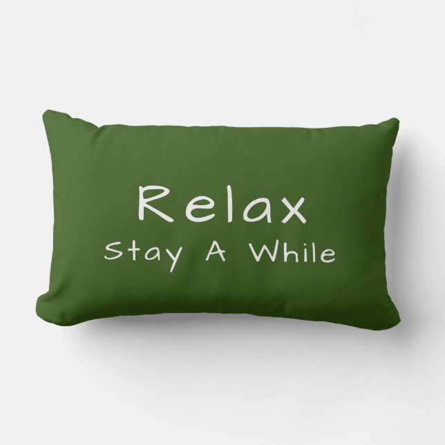 Coussin Rectangle Relax Stay Words Drôle Été Typographie Couleurs (Recto)