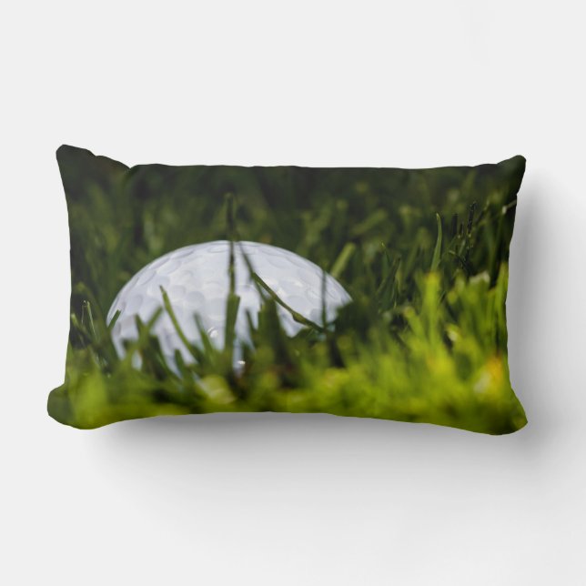 Coussin Rectangle remix de balle de golf cachée (Recto)