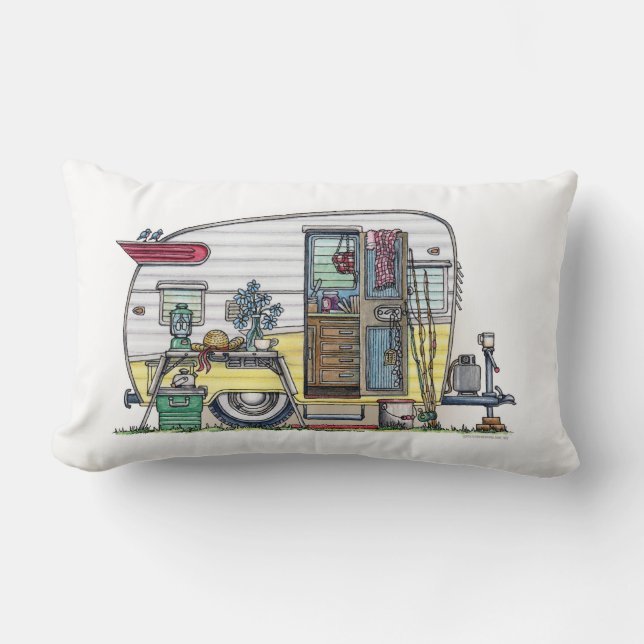 Coussin Rectangle Remorque de campeur de Shasta rv (Recto)