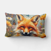 Coussin Rectangle Renard dans la prairie (Verso)