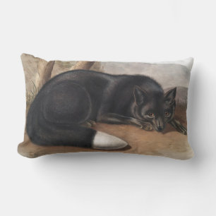 Coussin Rectangle Renard noir ou argenté américain (Vulpes fulvus)