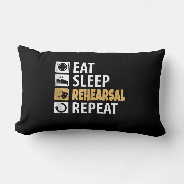 Coussin Rectangle Répétition de la répétition du sommeil - Citations (Recto)