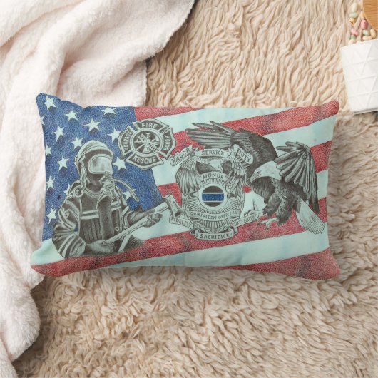 Coussin Rectangle Répondants patriotiques (Couverture)