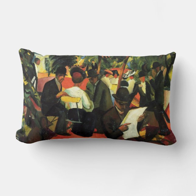 Coussin Rectangle Restaurant avant août Macke de jardin (Recto)