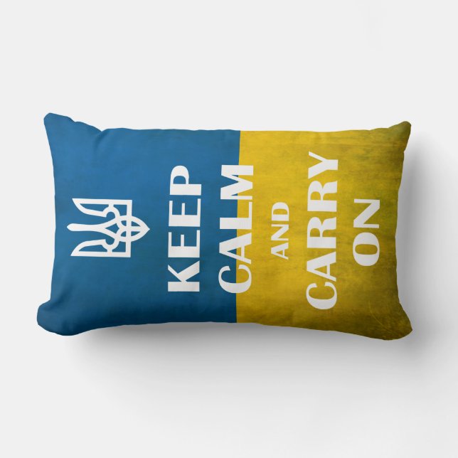 Coussin Rectangle Restez calme et continuez votre trident emblème uk (Recto)
