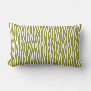 Coussin Rectangle Résumé 280314 - Vert olive sur le blanc