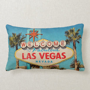 Coussin Rectangle Rétro accueil de cru vers Las Vegas fabuleux