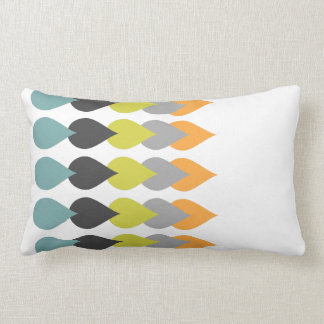 Coussin Rectangle Rétro Aqua jaune Chartreuse orange
