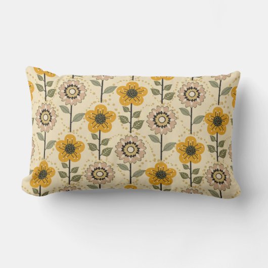 Coussin Rectangle Retro Bloom Harmony (Recto)