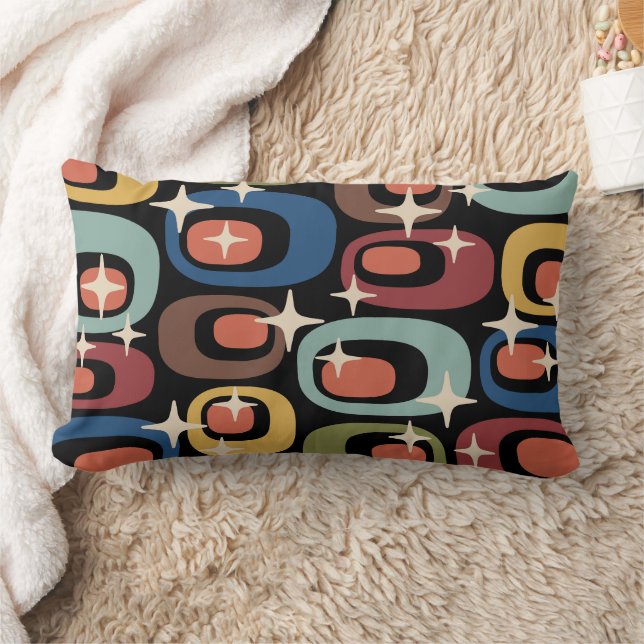 Coussin Rectangle Retro Mid-Century Moderne Abstrait (Couverture)