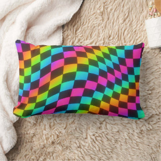 Coussin Rectangle Retro Psychedelic Lumbar Vibe Pillow