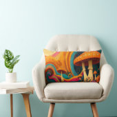 Coussin Rectangle Retro Psychedelic Swirls Throw Cushion  (Chaise)