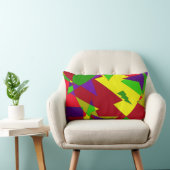 Coussin Rectangle Rétro résumé coloré (Chaise)
