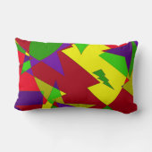 Coussin Rectangle Rétro résumé coloré (Verso)