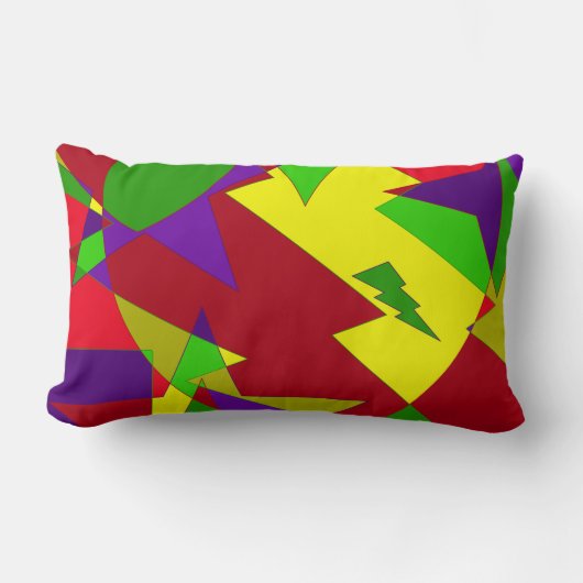 Coussin Rectangle Rétro résumé coloré (Recto)