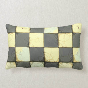 Coussin Rectangle Rétro tuile vintage de damier
