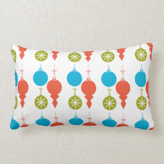 Coussin Rectangle Rétros ornements de Noël de la moitié du siècle