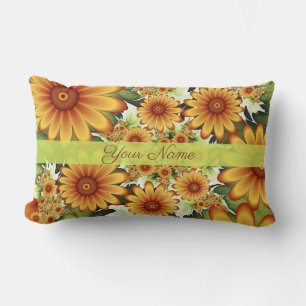 Coussin Rectangle Rêve floral, Fleur Abstraite moderne Nom fractal