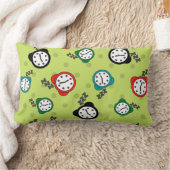 Coussin Rectangle Réveil adorable vert bleu rouge motif (Couverture)