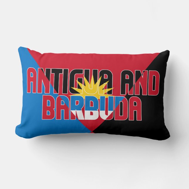 Coussin Rectangle Rêver en couleur avec Antigua et Barbuda (Recto)
