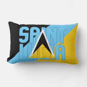 Coussin Rectangle Rêver en couleur avec le drapeau patriotique de Sa