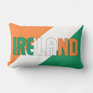 Coussin Rectangle Rêver en couleur avec le drapeau patriotique irlan