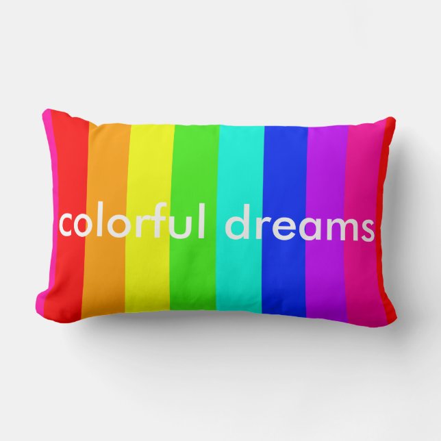 Coussin Rectangle Rêves colorés (Recto)