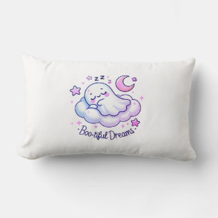 Coussin Rectangle Rêves délirants mignons fantômes dormant sur un nu