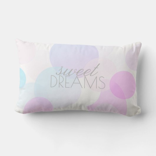 Coussin Rectangle rêves doux citation joli texte pastel (Verso)