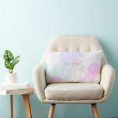 Coussin Rectangle rêves doux citation joli texte pastel (Chaise)