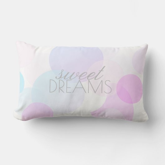 Coussin Rectangle rêves doux citation joli texte pastel (Recto)