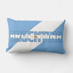 Coussin Rectangle Rêvez en couleur avec le drapeau patriotique argen