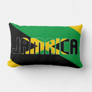 Coussin Rectangle Rêvez en couleur avec le drapeau patriotique jamaï
