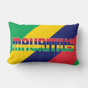 Coussin Rectangle Rêvez en couleur avec le drapeau patriotique mauri