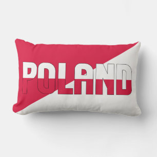 Coussin Rectangle Rêvez en couleur avec le drapeau patriotique polon