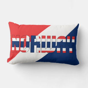 Coussin Rectangle Rêvez en couleurs avec le drapeau patriotique norv