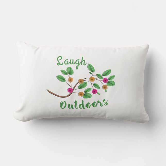 Coussin Rectangle Rire à l'extérieur (Recto)
