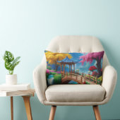 Coussin Rectangle "River of Dreams - Imaginaire Turquoise River (Chaise)