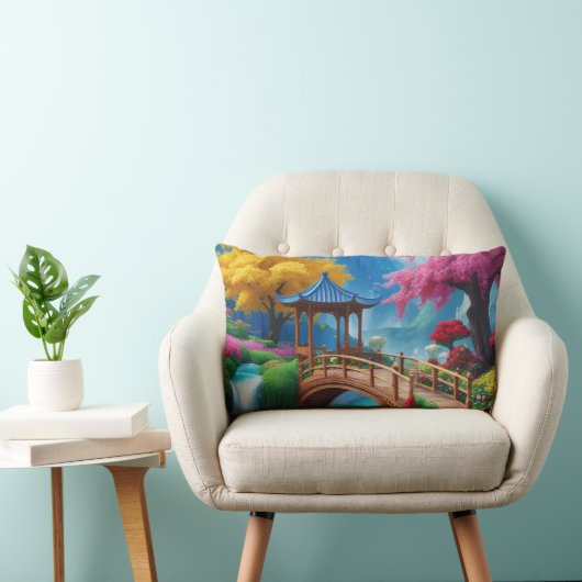Coussin Rectangle "River of Dreams - Imaginaire Turquoise River (Chaise)
