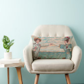 Coussin Rectangle Robe de mariage d'amour de plage victorienne Coupl (Chaise)