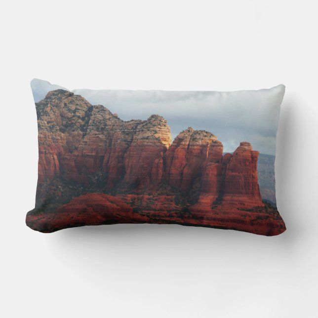Coussin Rectangle Roche à café nuageux à Sedona Arizona (Recto)