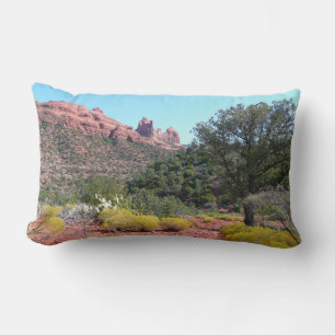 Coussin Rectangle Rochers rouges et cactées II à Sedona Arizona